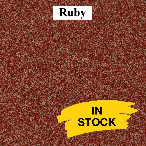 Ruby quartz aggregate epoxy blend sample for slip-resistant floors